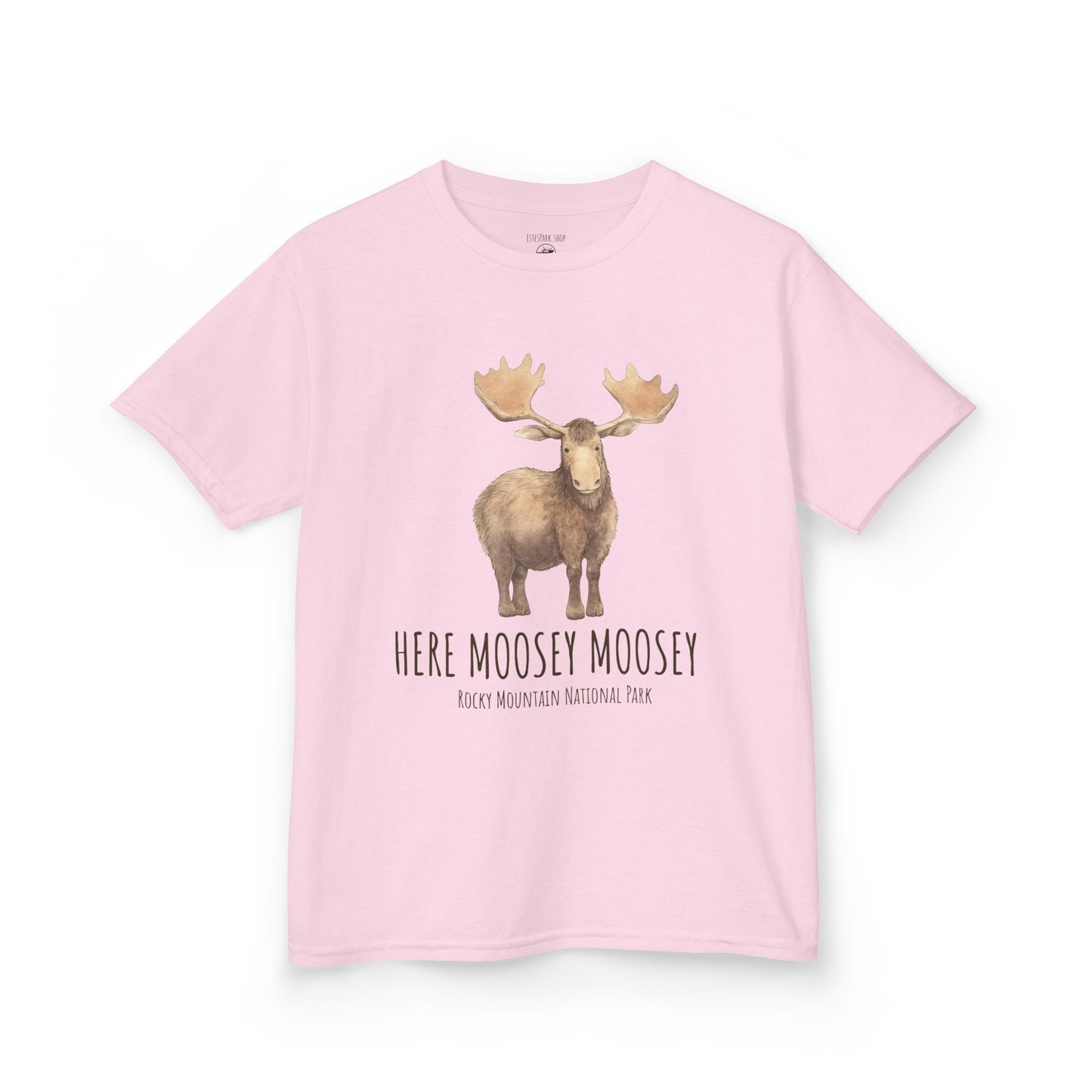 Here Moosey Moosey | Kids Heavy Cotton Tshirt | RMNP
