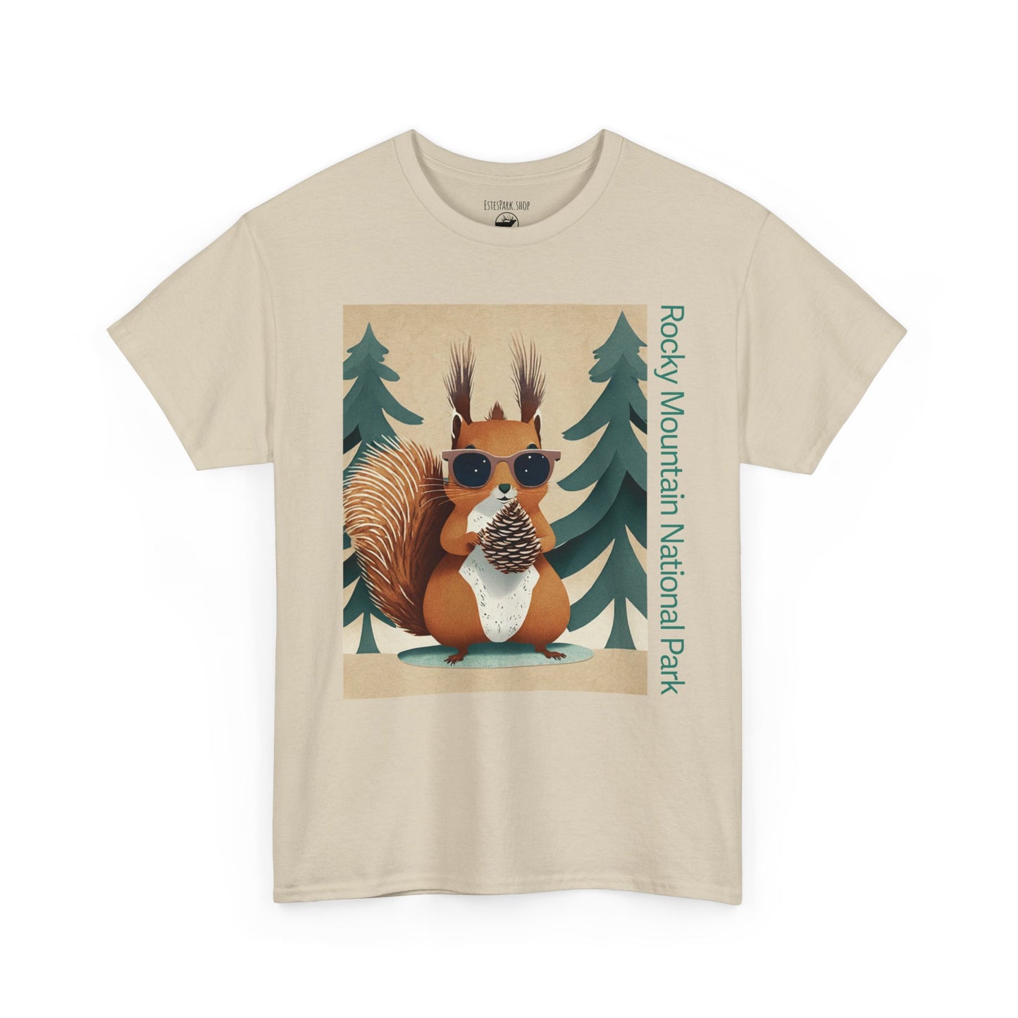 The Famous Abert Squirrel | Layered Paper | RMNP | Adult Cotton Tee