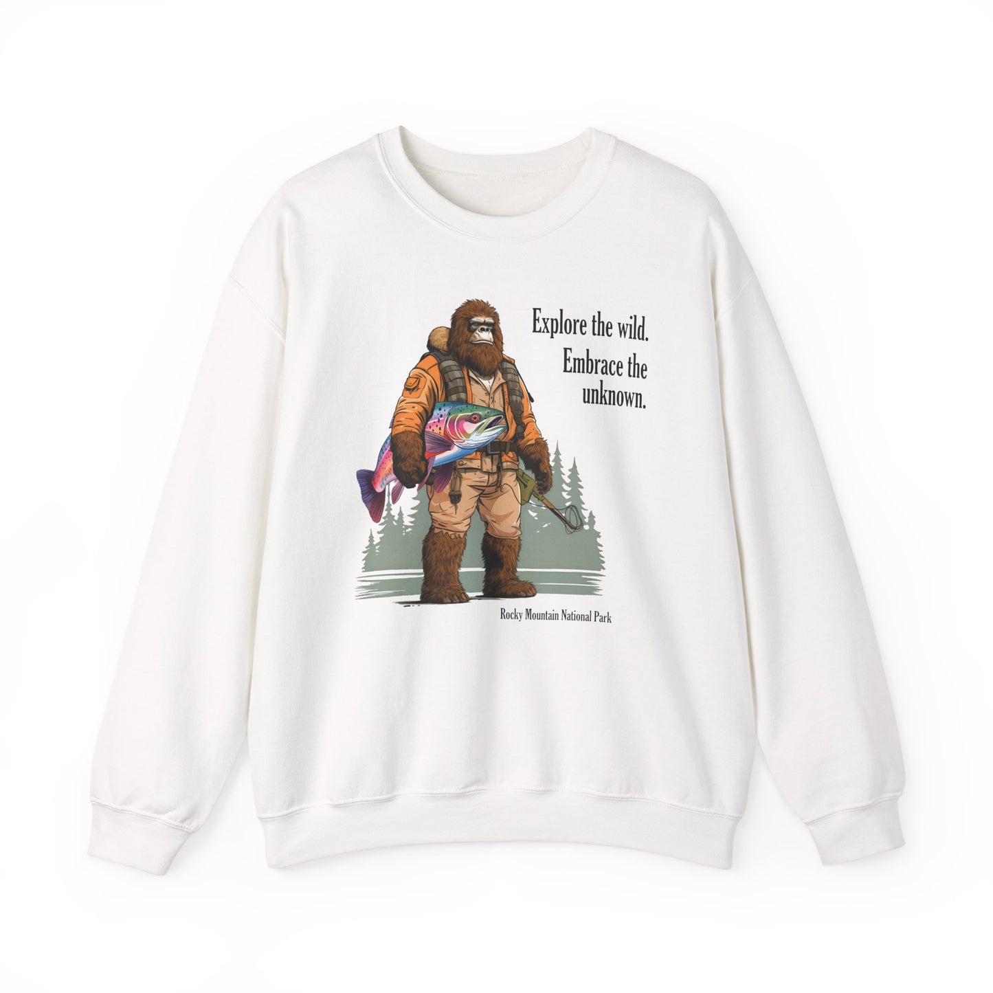 Embrace The Unknown | Bigfoot | Adult Unisex Heavy Blend™ Crewneck Sweatshirt