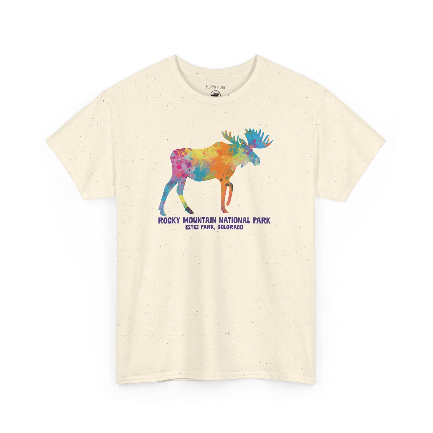 Splatter Art Moose | RMNP | Adult Cotton Tee