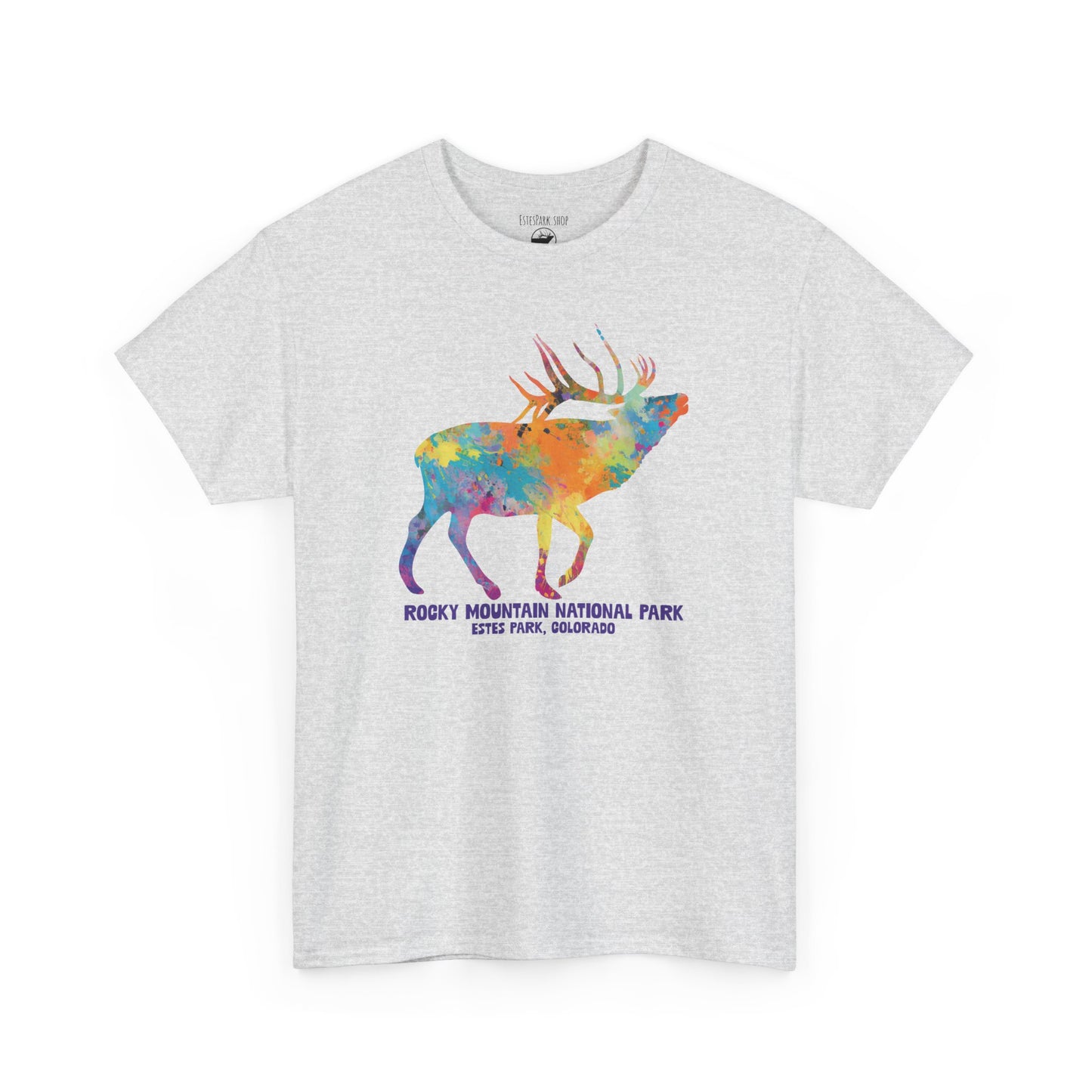 Splatter Art Elk | RMNP | Adult Cotton Tee