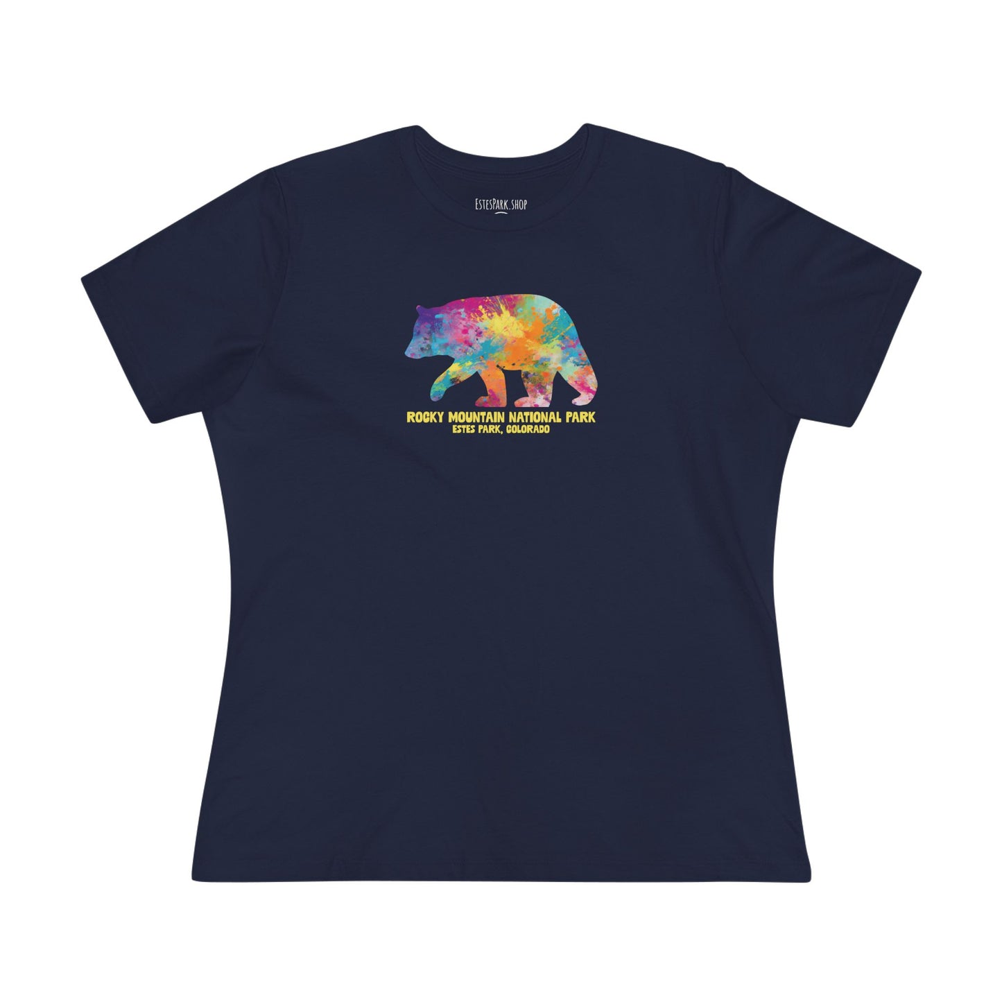 Splatter Art Bear | RMNP | Women's Cotton Tee
