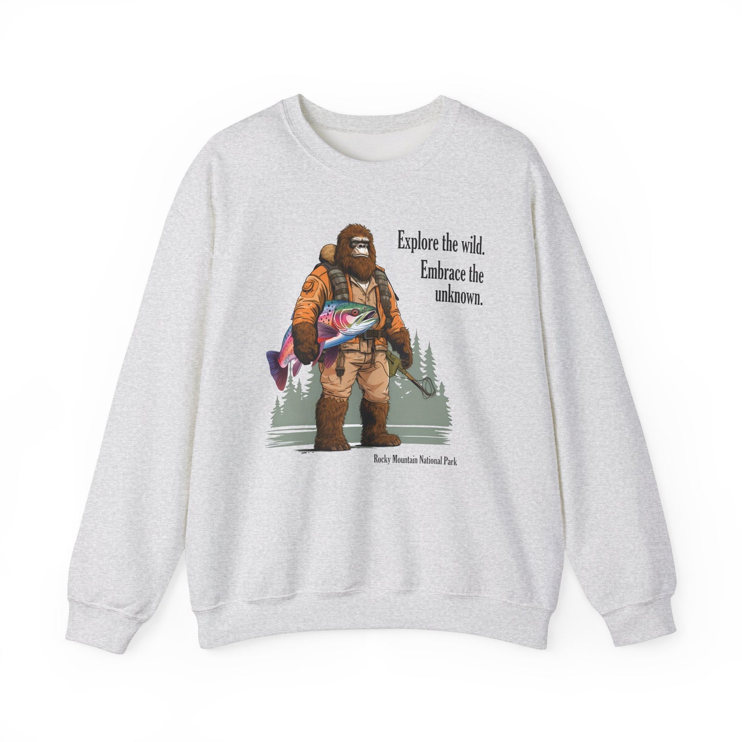 Embrace The Unknown | Bigfoot | Adult Unisex Heavy Blend™ Crewneck Sweatshirt