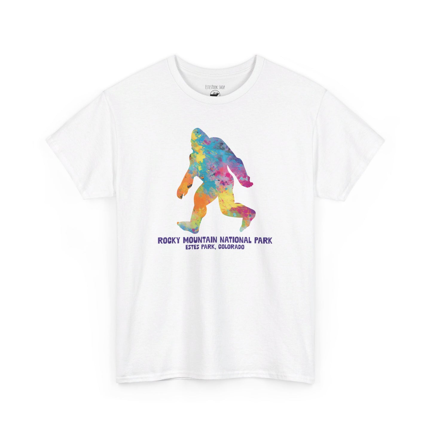 Splatter Art Bigfoot | RMNP | Adult Cotton Tee