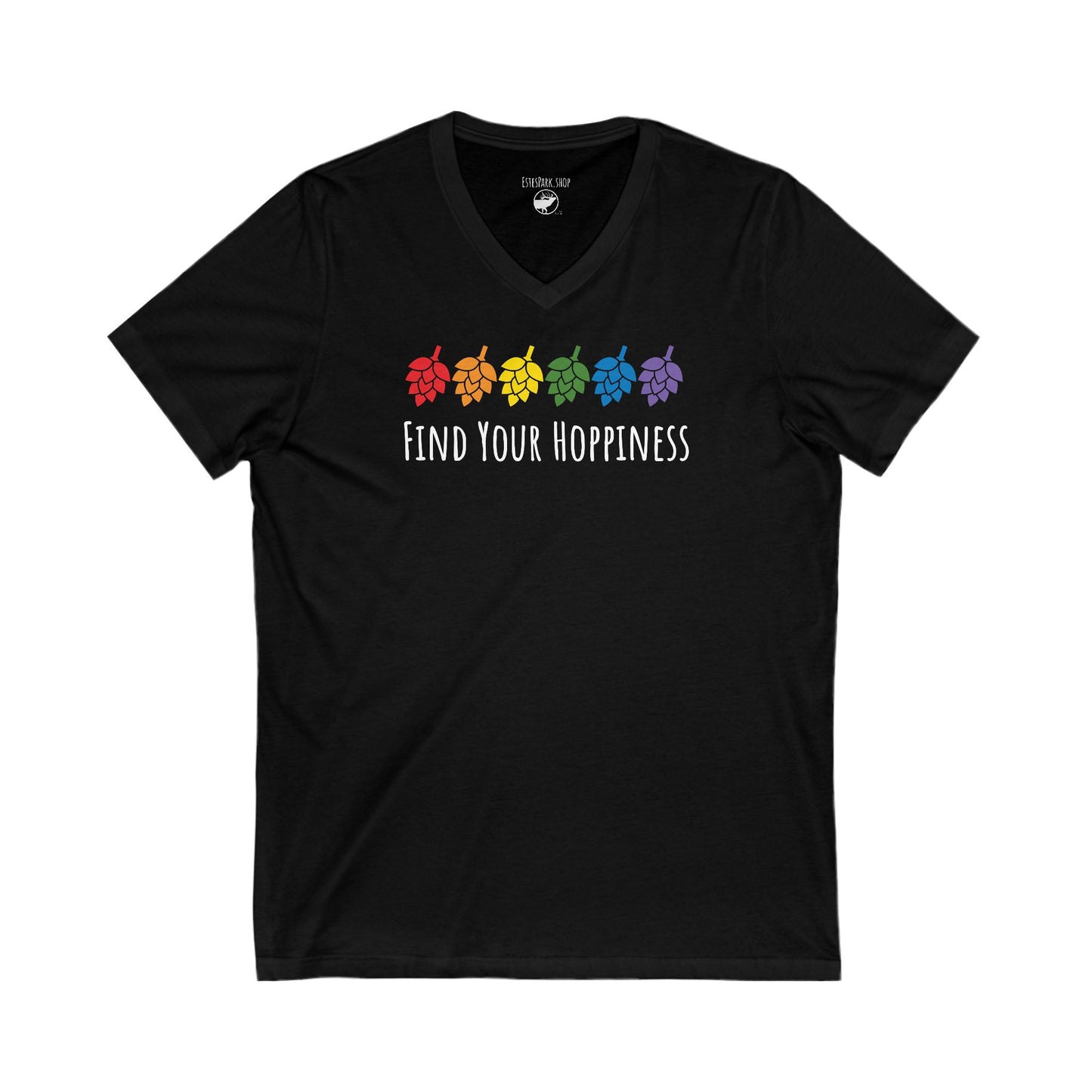 Find Your Hoppiness | Unisex Jersey Short Sleeve V-Neck Tee