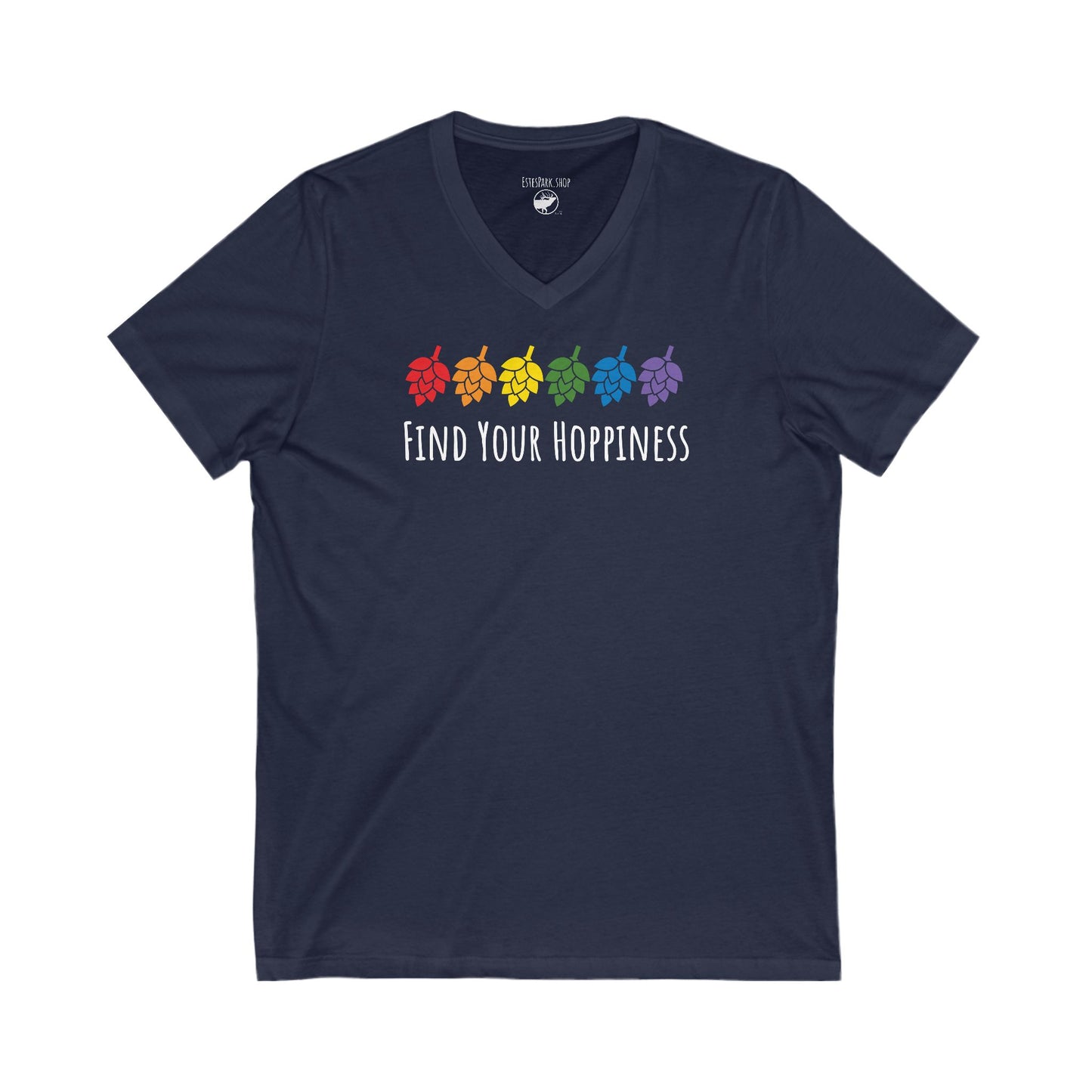 Find Your Hoppiness | Unisex Jersey Short Sleeve V-Neck Tee