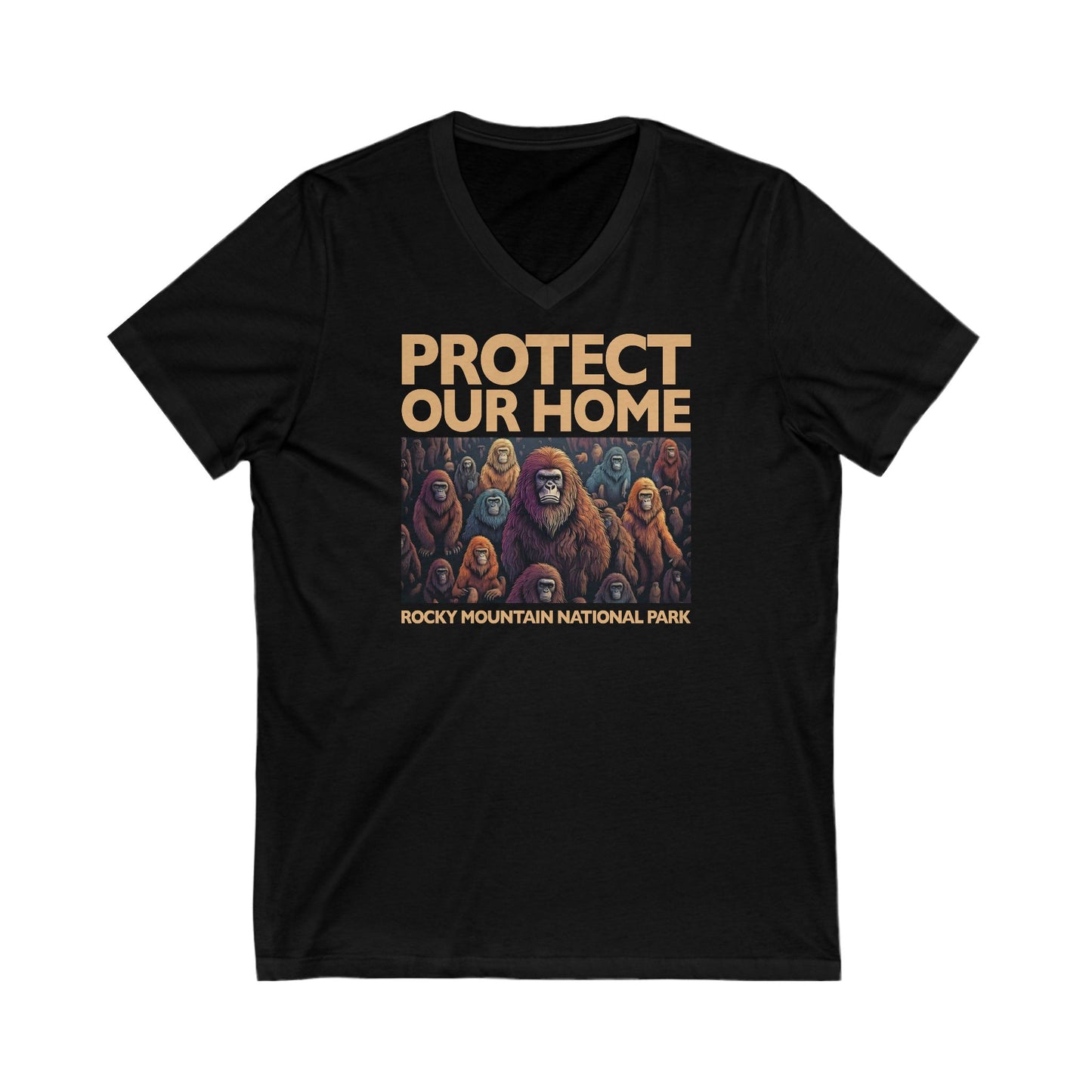 Protect Our Home | RMNP | Unisex Jersey Short Sleeve V-Neck Tee