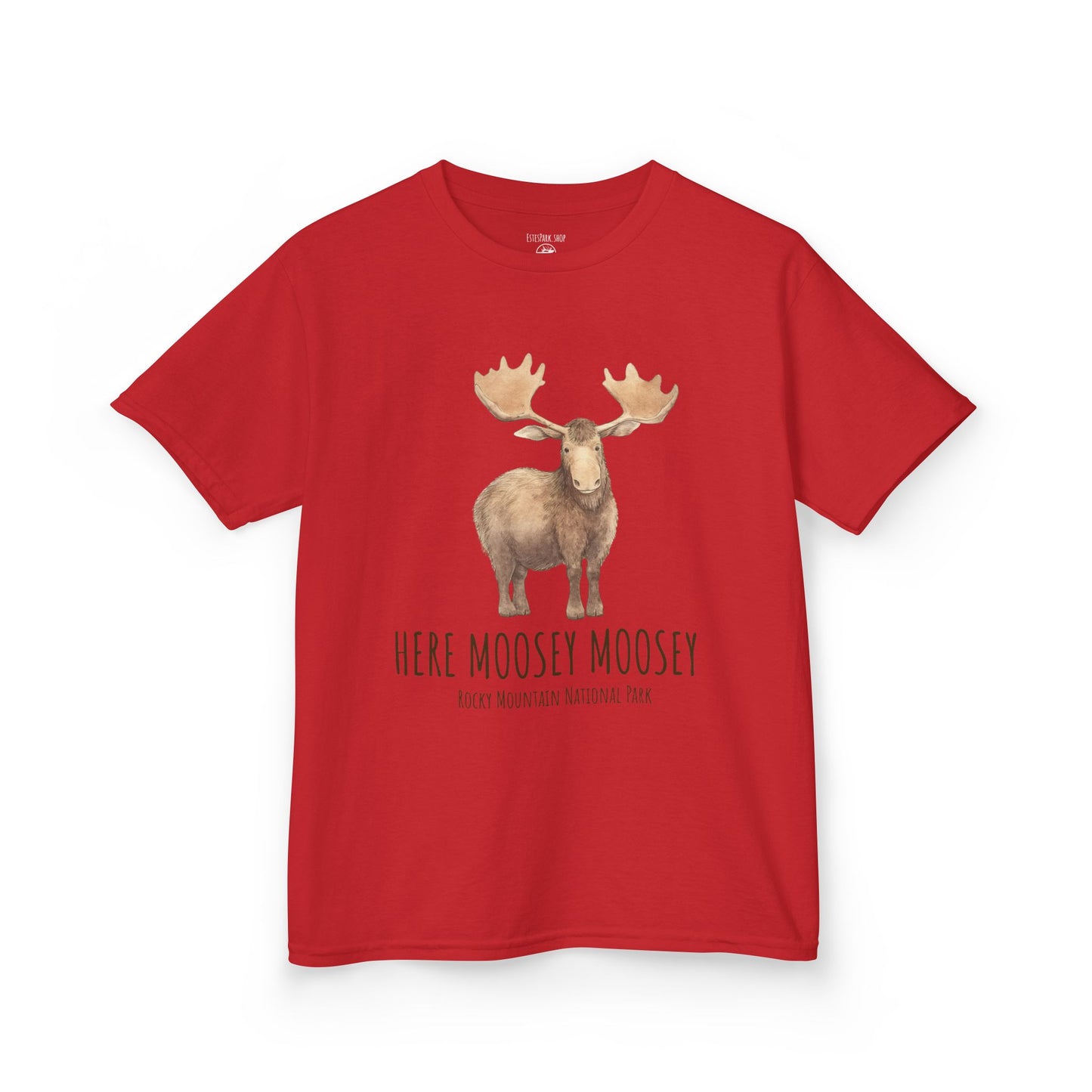 Here Moosey Moosey | Kids Heavy Cotton Tshirt | RMNP