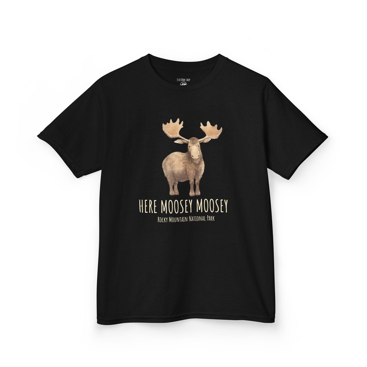 Here Moosey Moosey | Kids Heavy Cotton Tshirt | RMNP