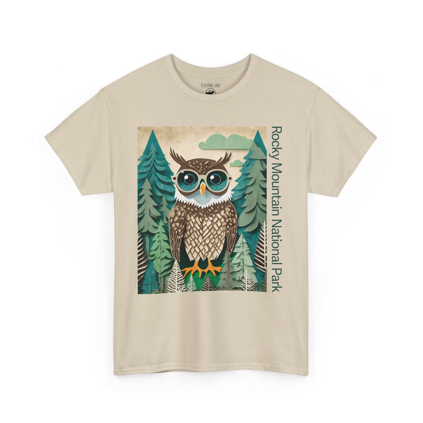The Wise Ol' Owl | Layered Paper | RMNP | Adult Cotton Tee