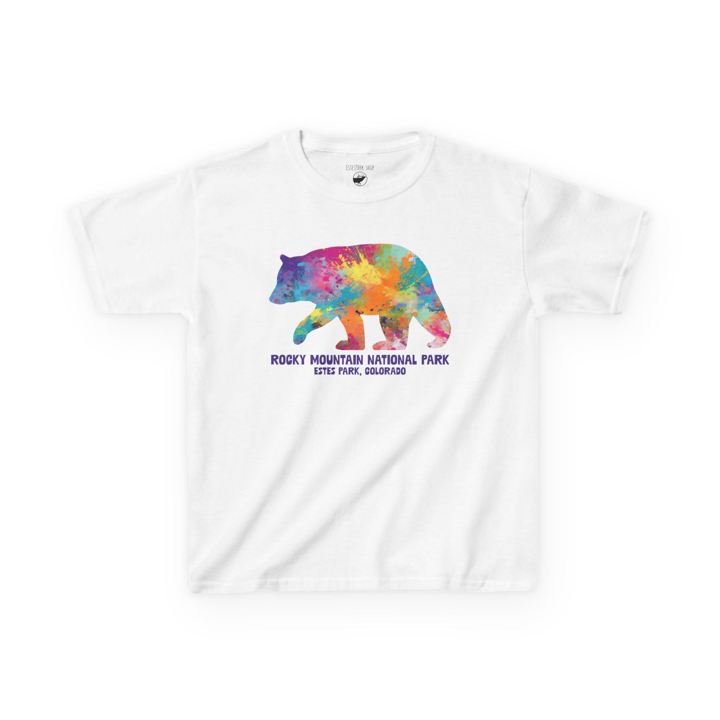 Splatter Art Bear | RMNP | Kids Heavy Cotton™ Tee