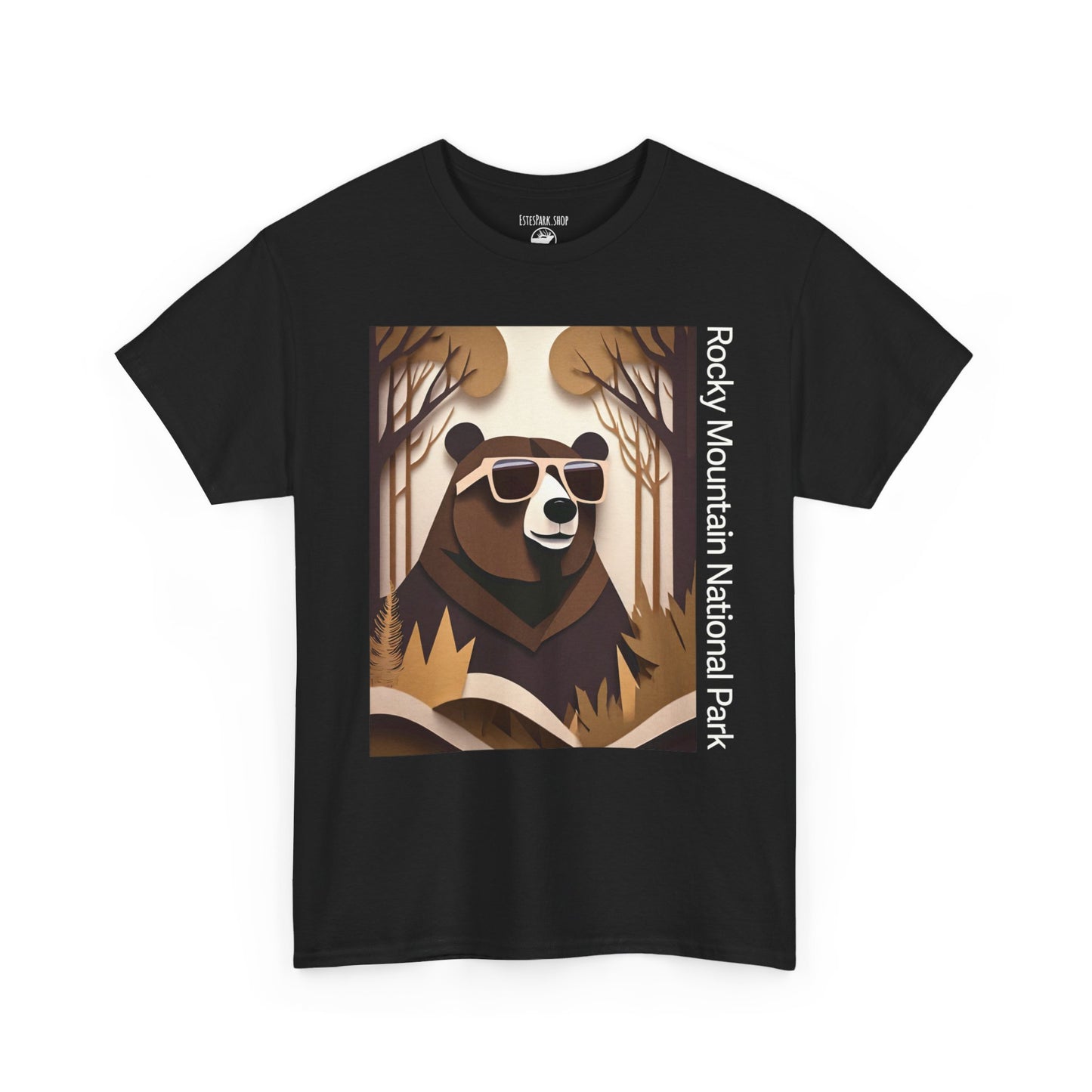 Chillin' Black Bear | Layered Paper | RMNP | Adult Cotton Tee