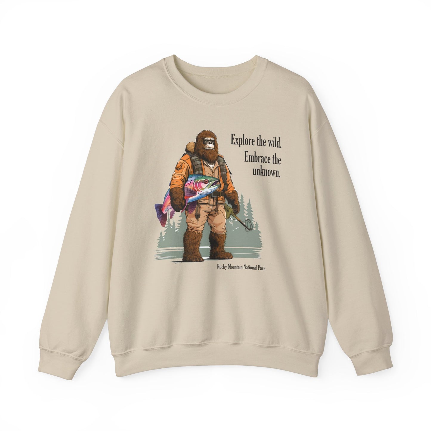 Embrace The Unknown | Bigfoot | Adult Unisex Heavy Blend™ Crewneck Sweatshirt