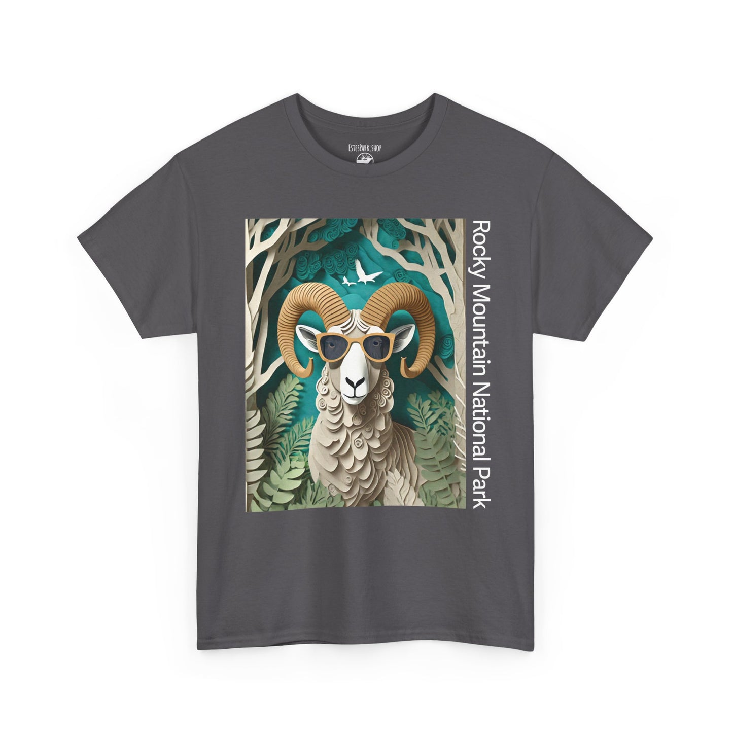 The Mighty Big Horn Sheep | Layered Paper | RMNP | Adult Cotton Tee