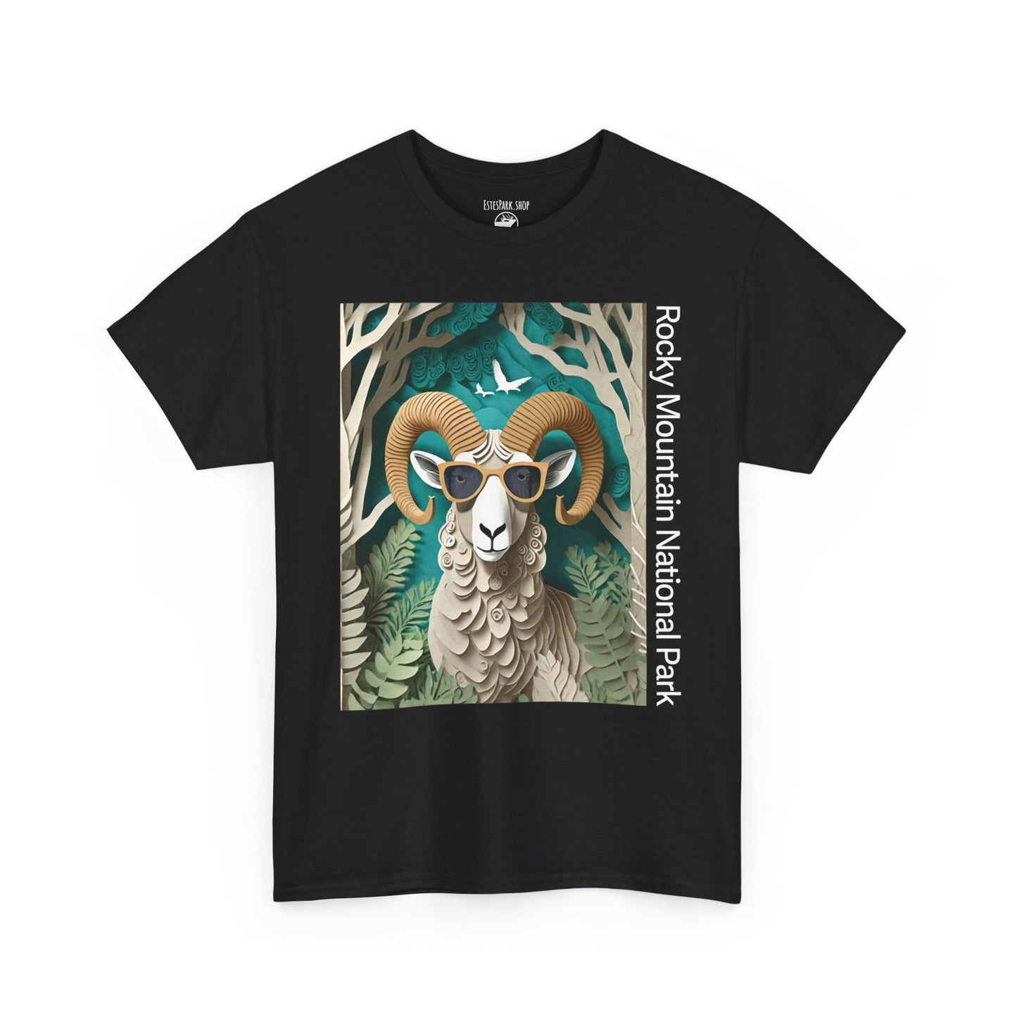 The Mighty Big Horn Sheep | Layered Paper | RMNP | Adult Cotton Tee
