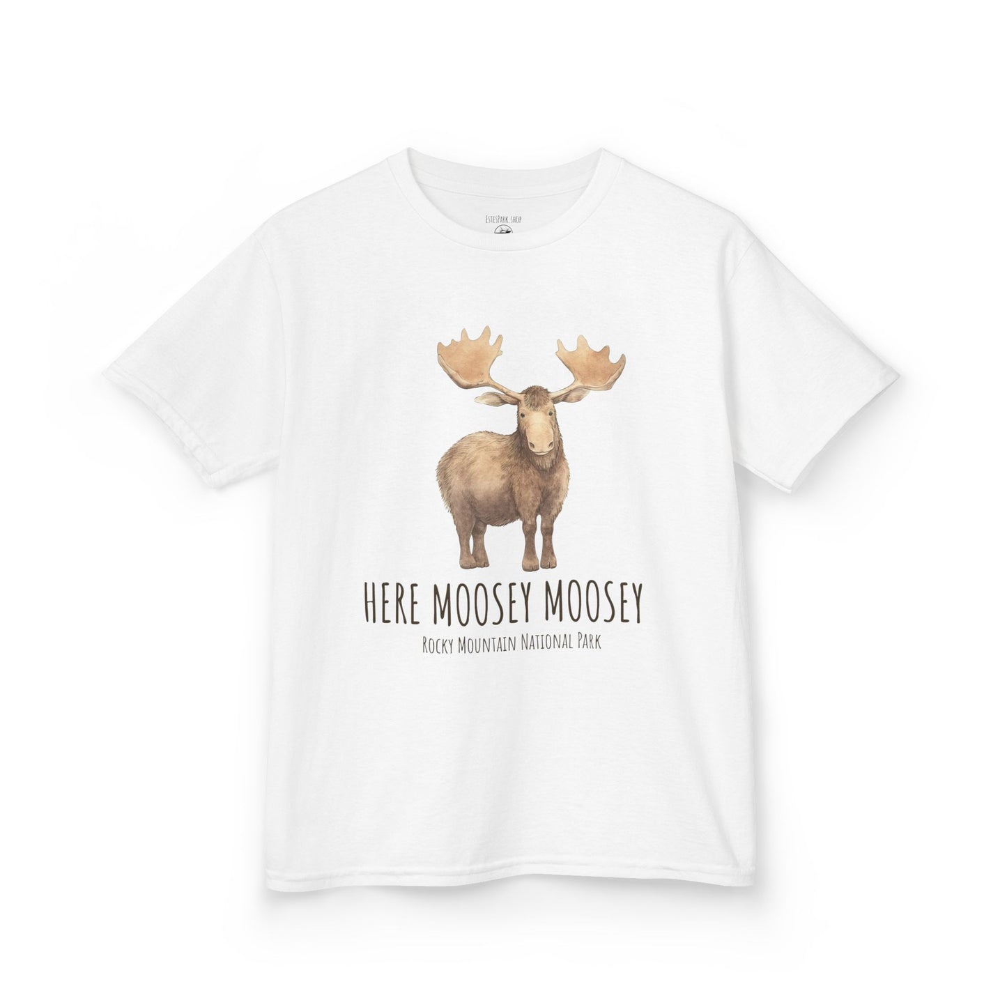 Here Moosey Moosey | Kids Heavy Cotton Tshirt | RMNP