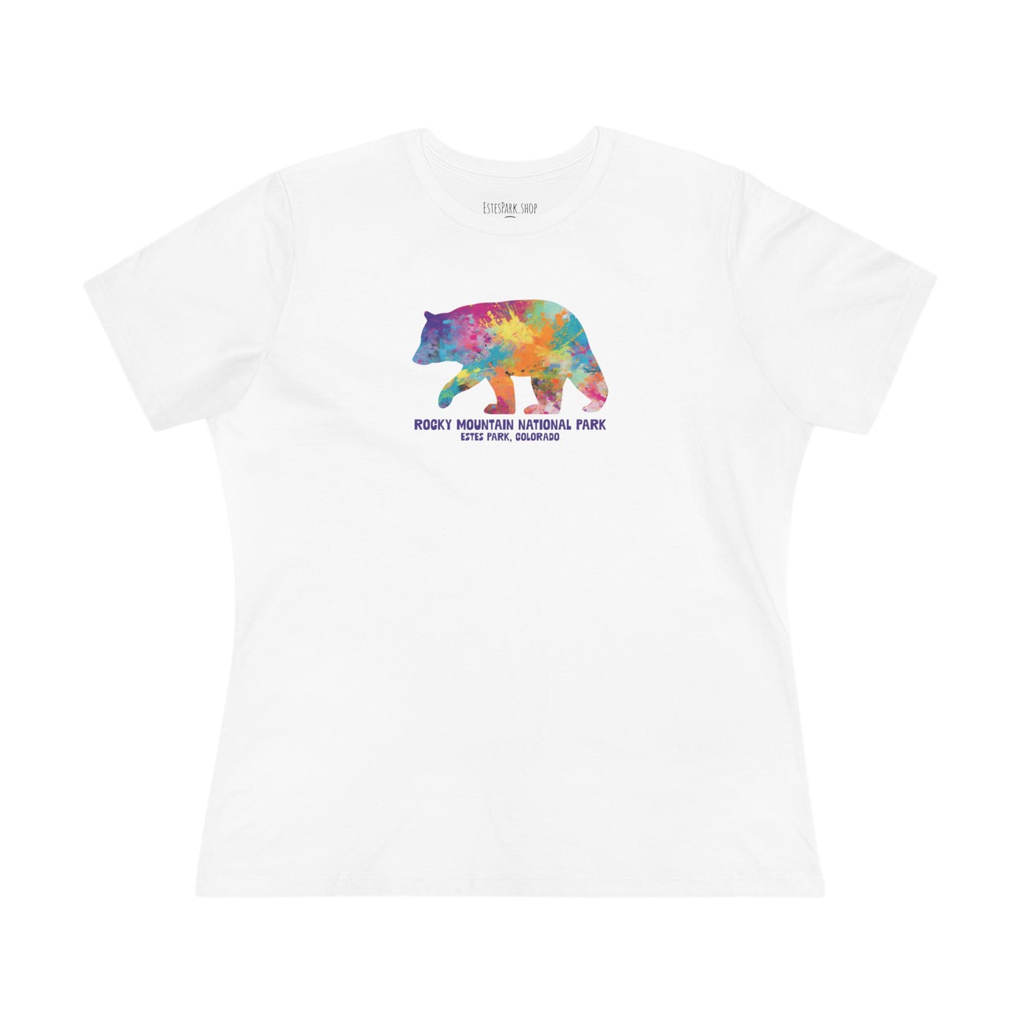 Splatter Art Bear | RMNP | Women's Cotton Tee