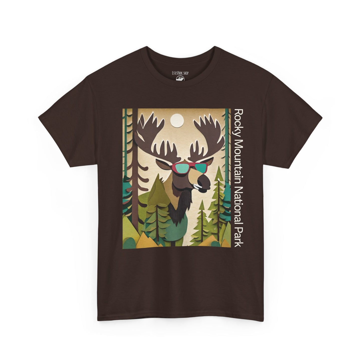 We Love Our Moose | Layered Paper | RMNP | Adult Cotton Tee