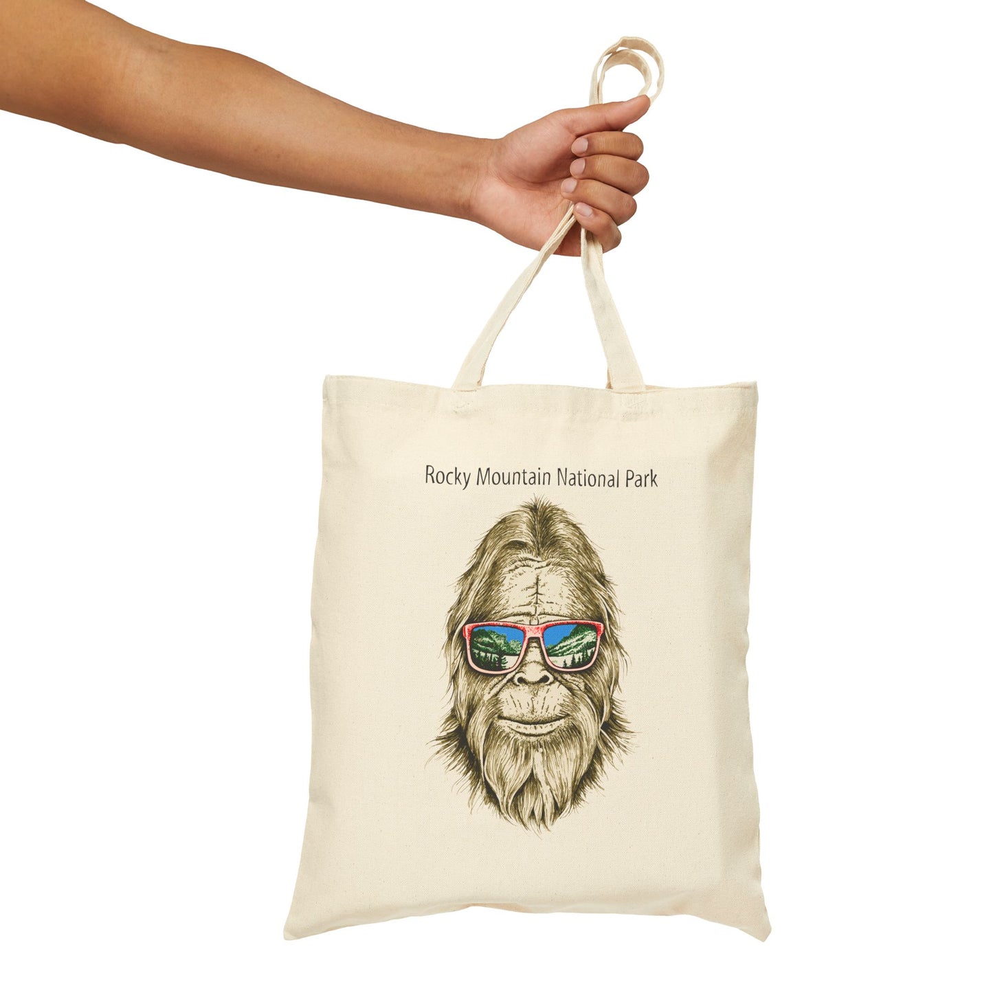 Hippie Bigfoot | RMNP | Cotton Canvas Tote Bag