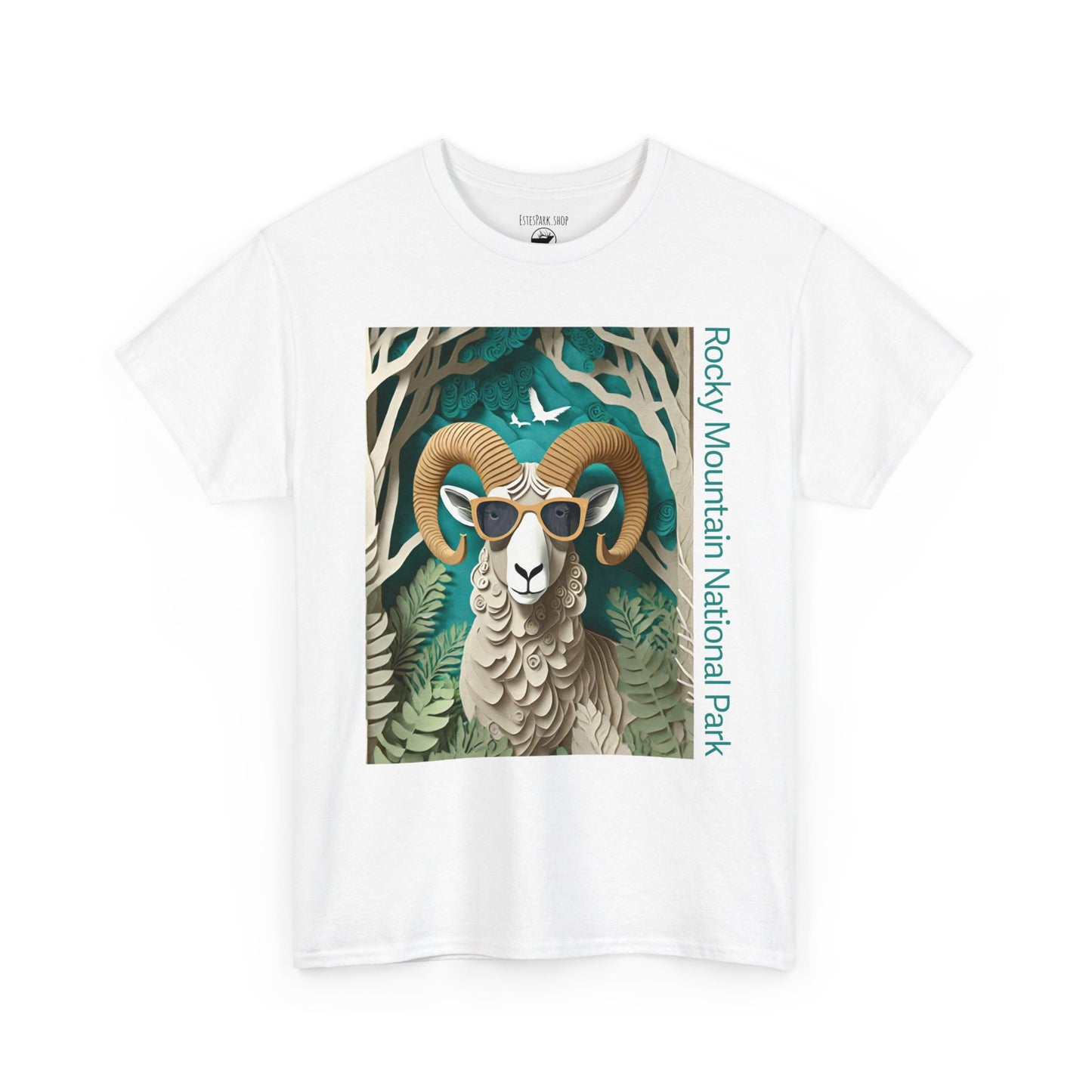The Mighty Big Horn Sheep | Layered Paper | RMNP | Adult Cotton Tee