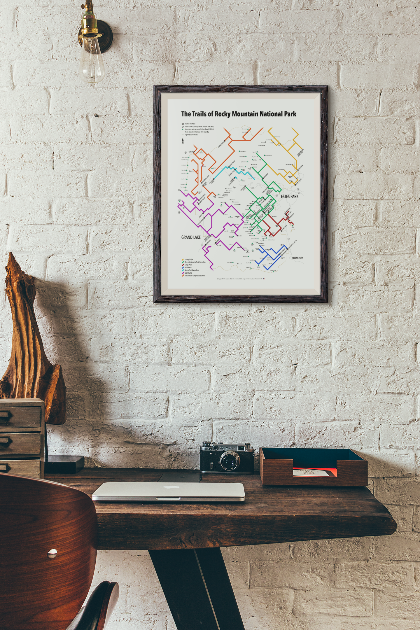 The Trails of Rocky Mountain National Park | RMNP | Rolled Posters