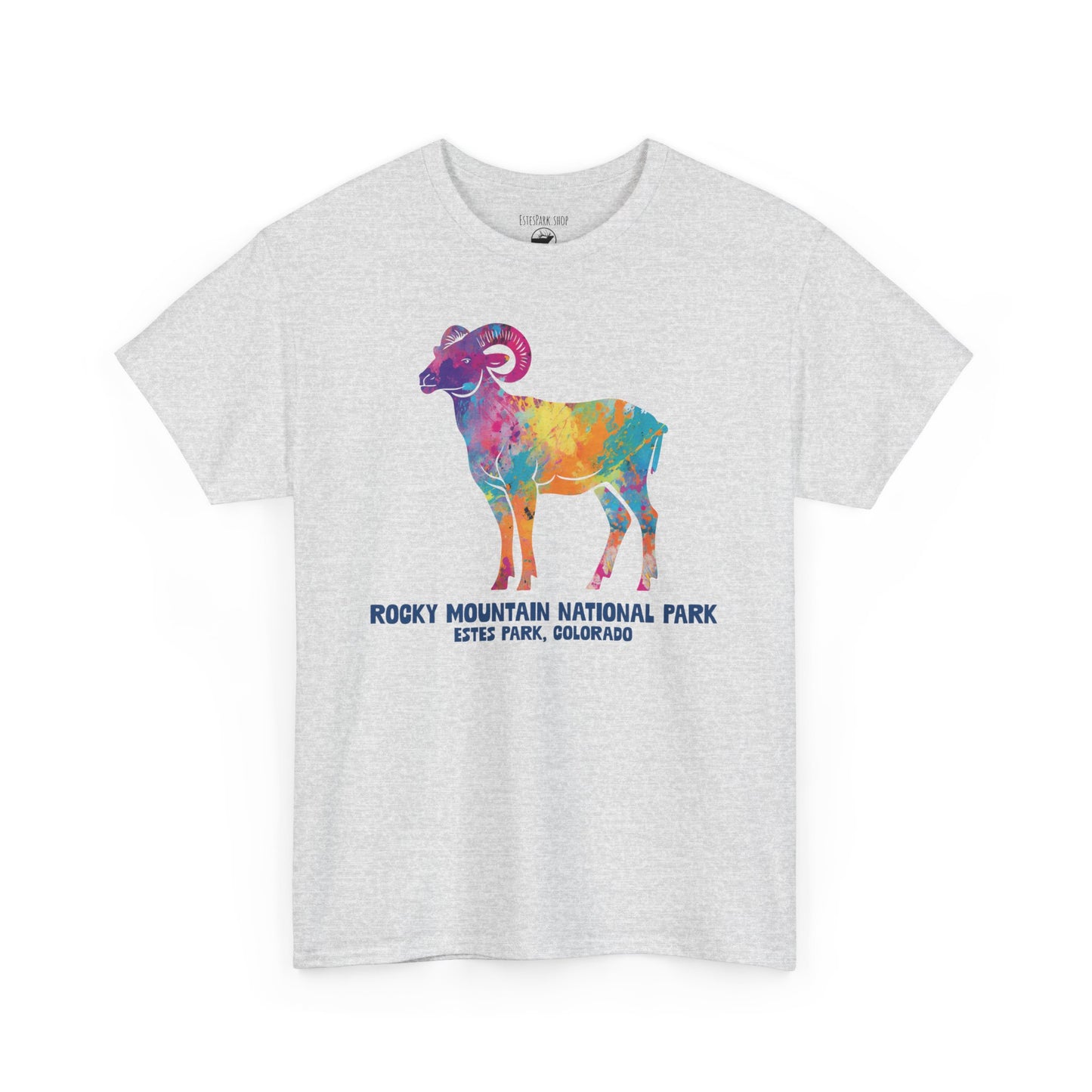 Splatter Art Big Horn Ram | RMNP | Adult Cotton Tee