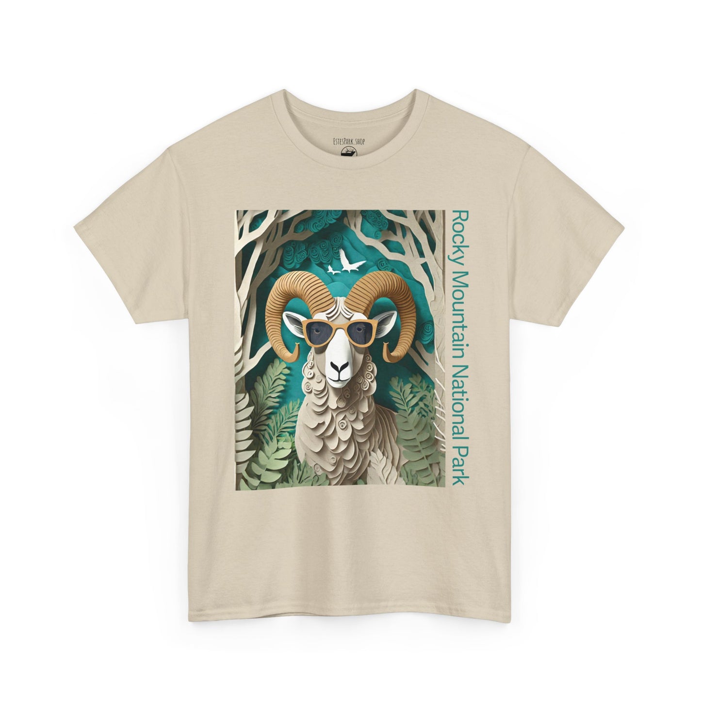 The Mighty Big Horn Sheep | Layered Paper | RMNP | Adult Cotton Tee