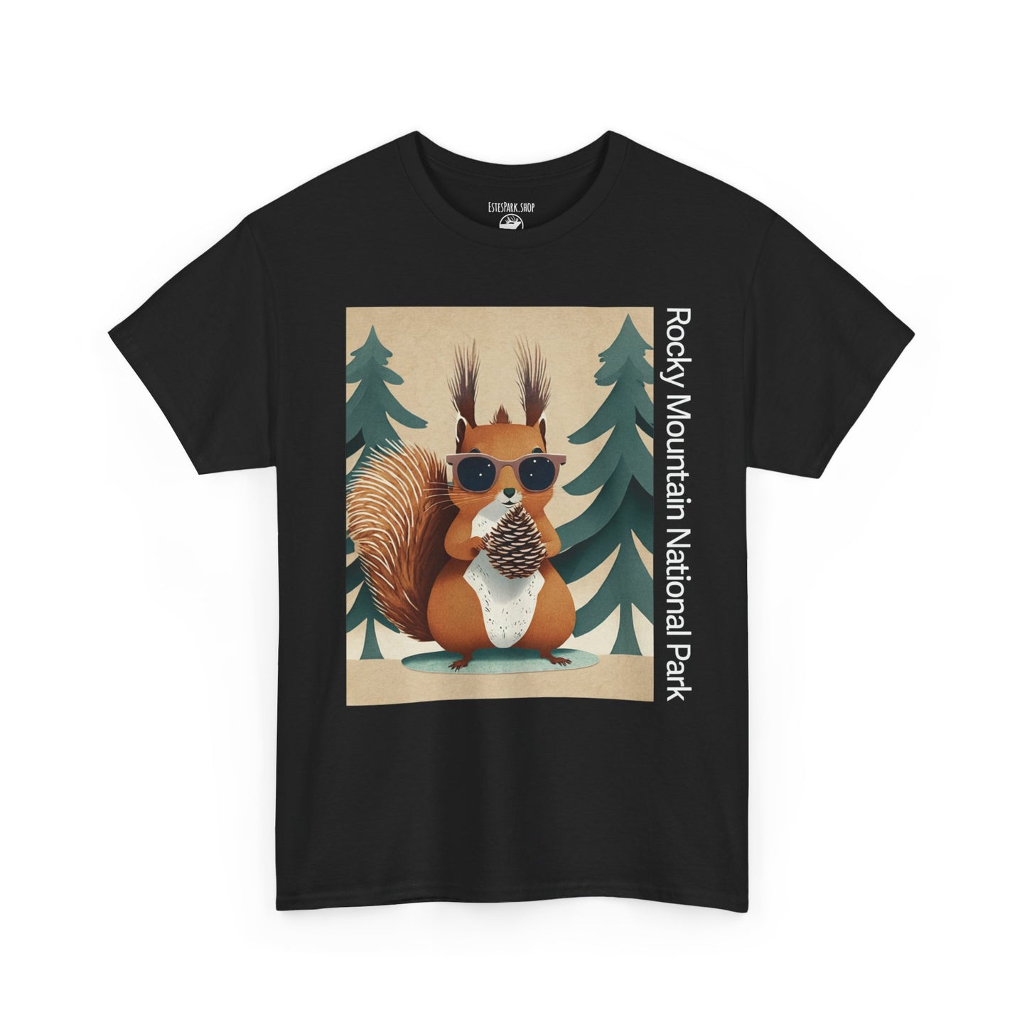 The Famous Abert Squirrel | Layered Paper | RMNP | Adult Cotton Tee
