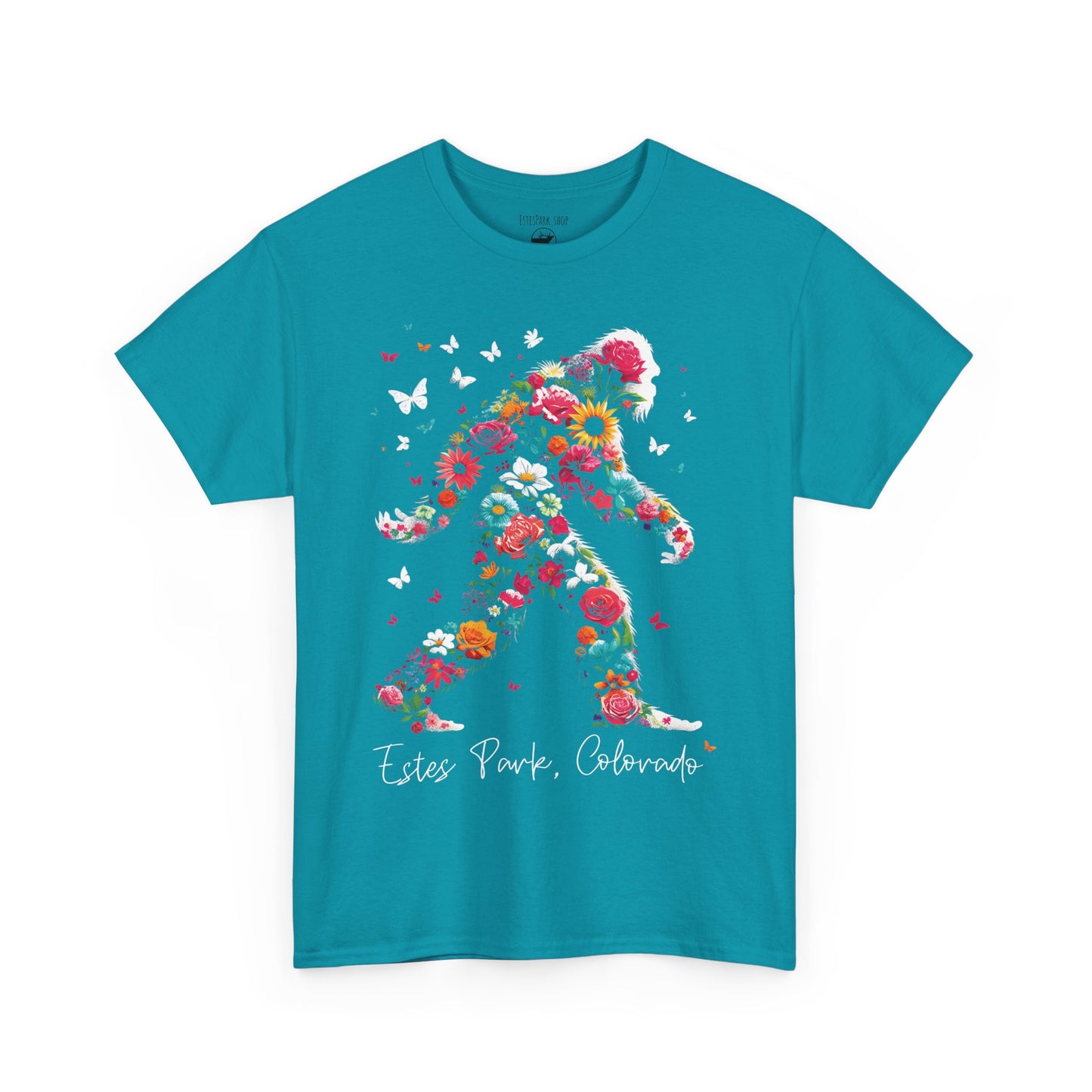 Flower Powered Squatch | Bigfoot | Heavy Cotton Tee