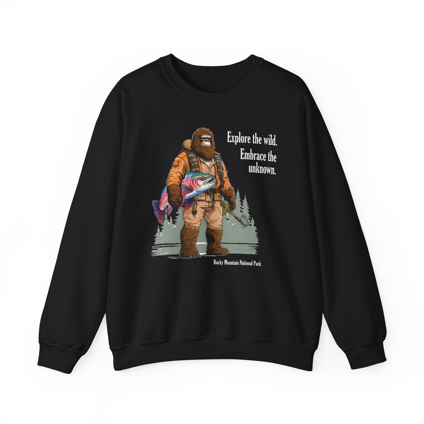 Embrace The Unknown | Bigfoot | Adult Unisex Heavy Blend™ Crewneck Sweatshirt