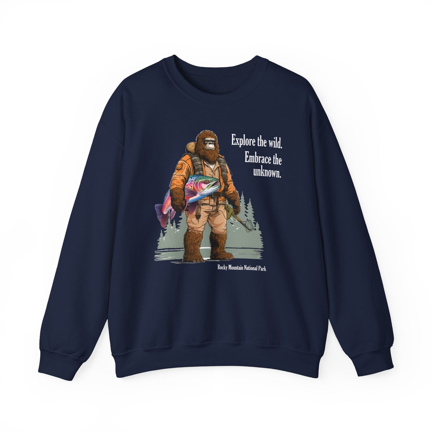 Embrace The Unknown | Bigfoot | Adult Unisex Heavy Blend™ Crewneck Sweatshirt