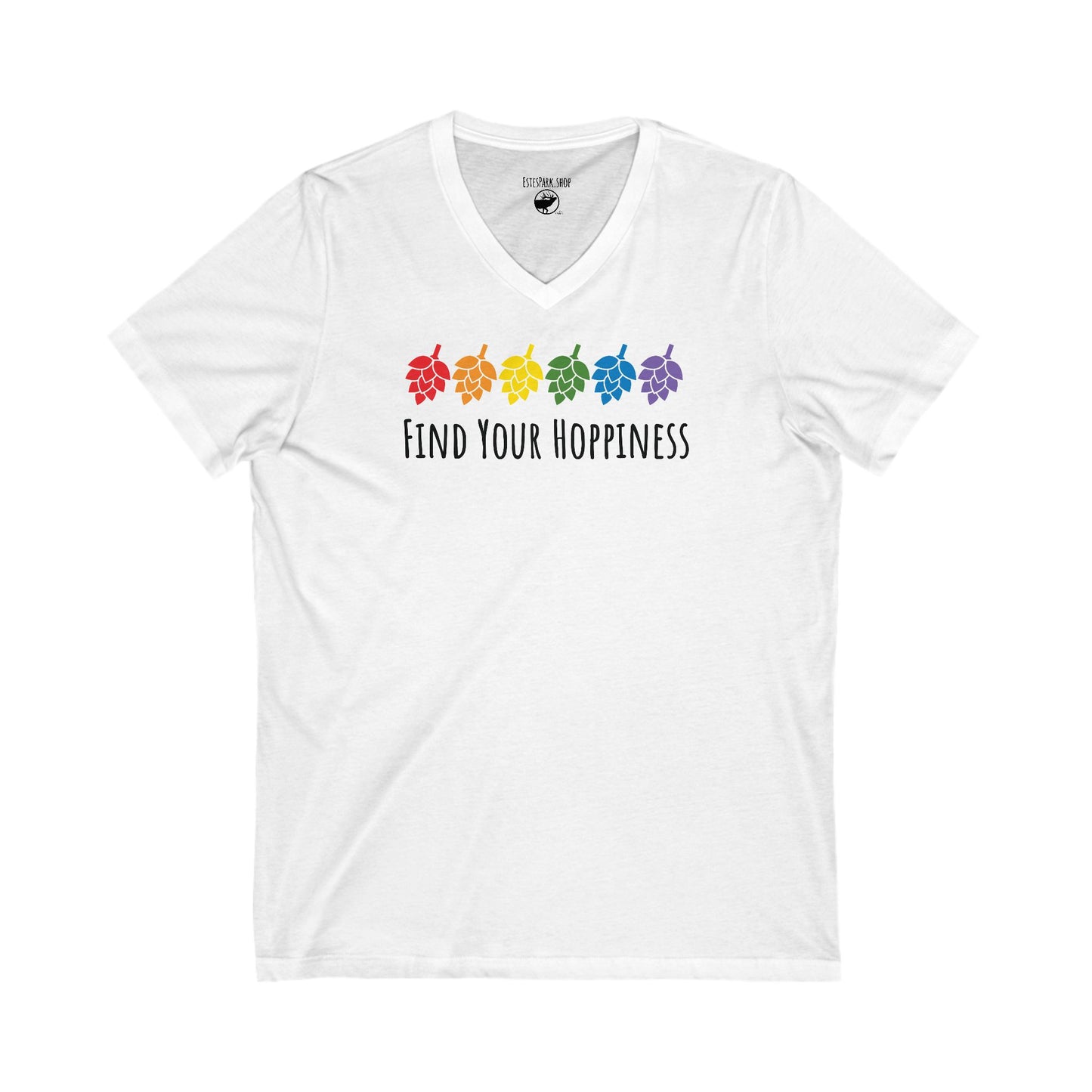 Find Your Hoppiness | Unisex Jersey Short Sleeve V-Neck Tee