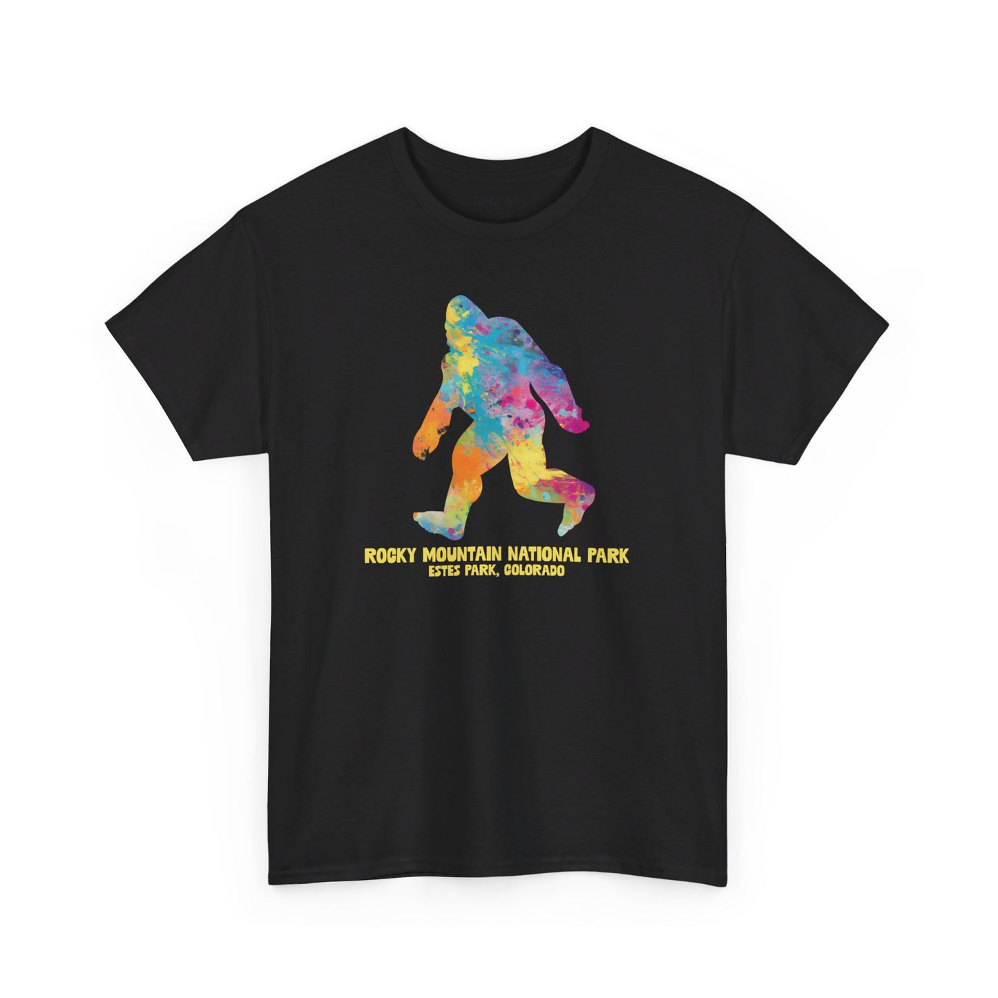 Splatter Art Bigfoot | RMNP | Adult Cotton Tee