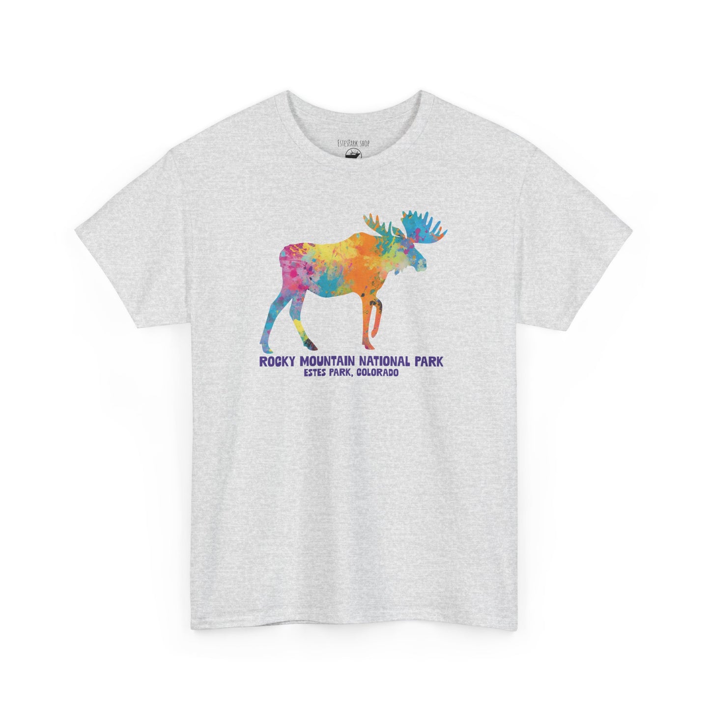 Splatter Art Moose | RMNP | Adult Cotton Tee