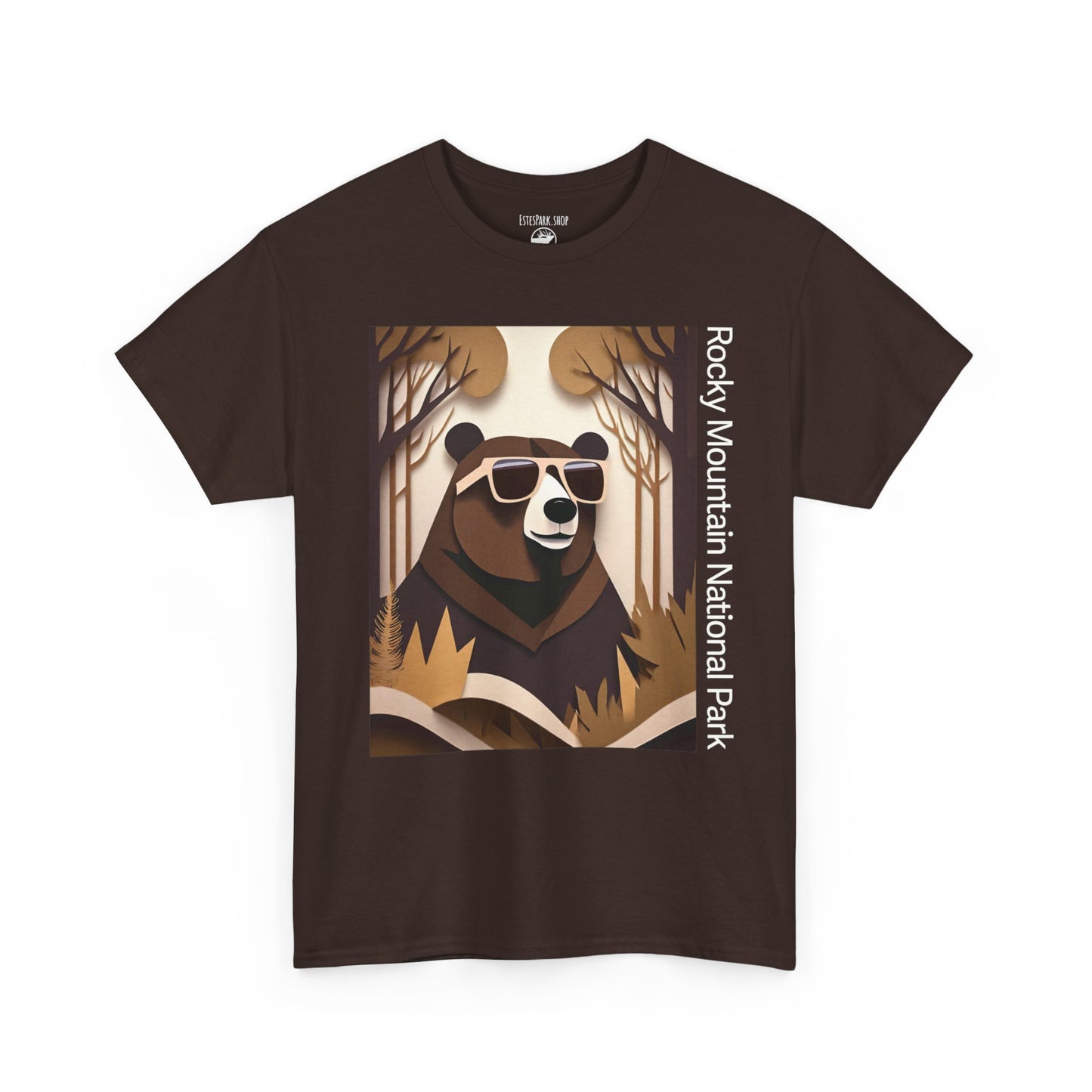 Chillin' Black Bear | Layered Paper | RMNP | Adult Cotton Tee