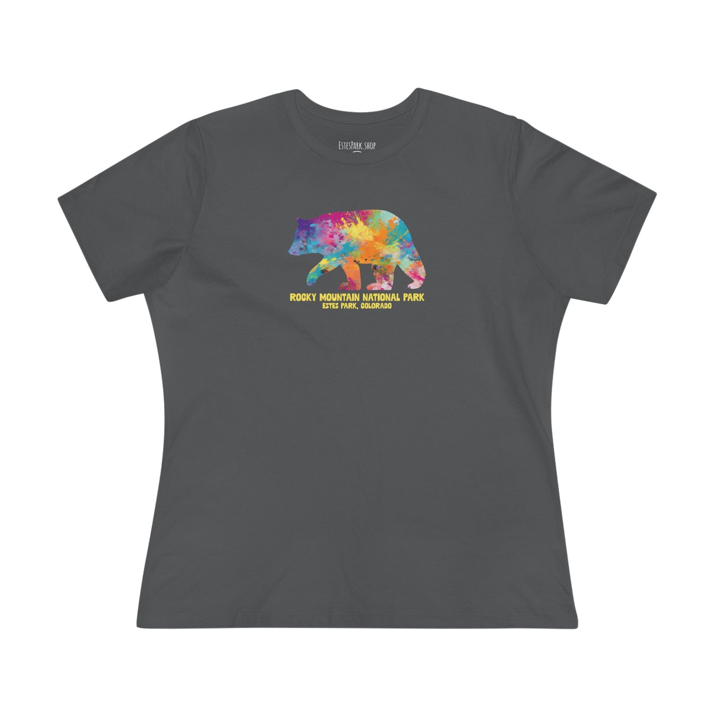 Splatter Art Bear | RMNP | Women's Cotton Tee