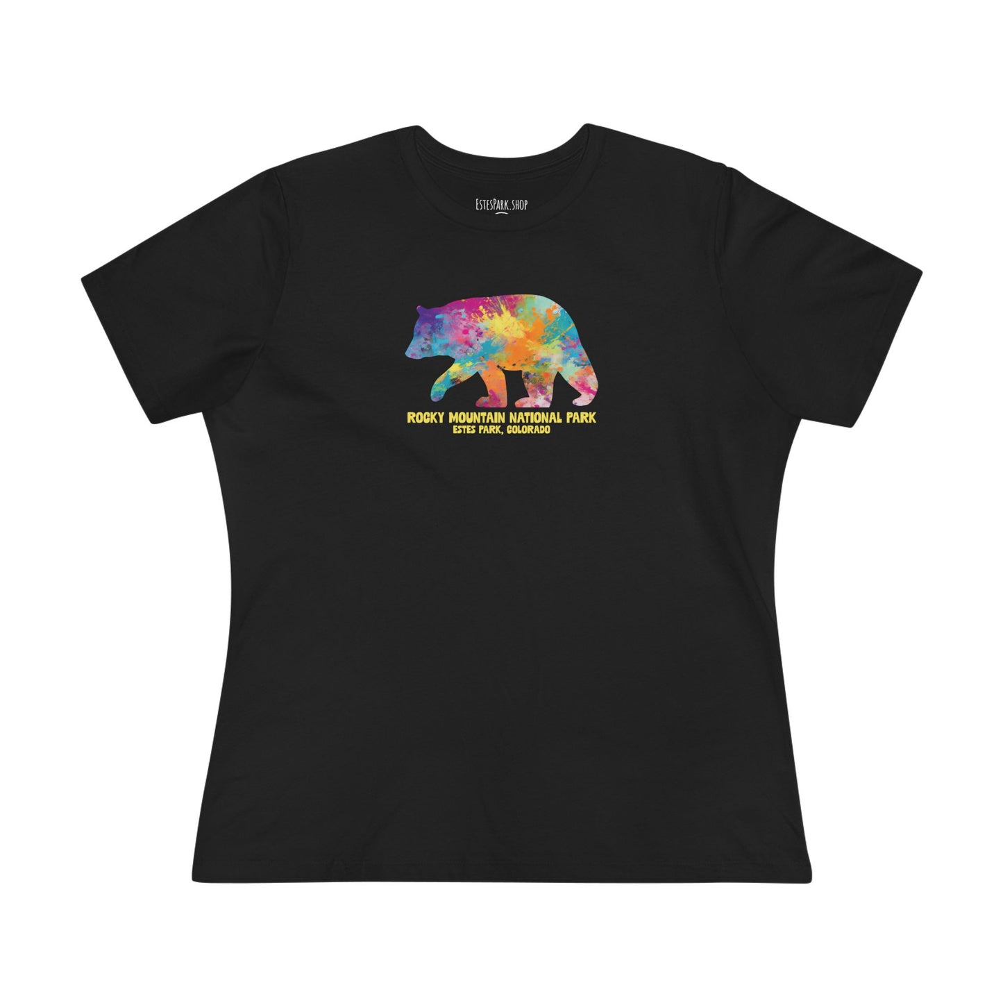 Splatter Art Bear | RMNP | Women's Cotton Tee
