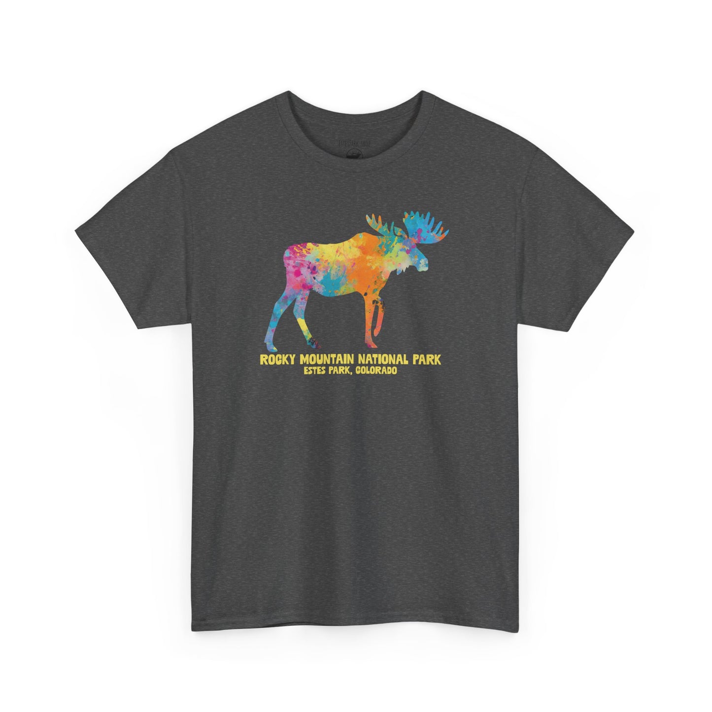 Splatter Art Moose | RMNP | Adult Cotton Tee