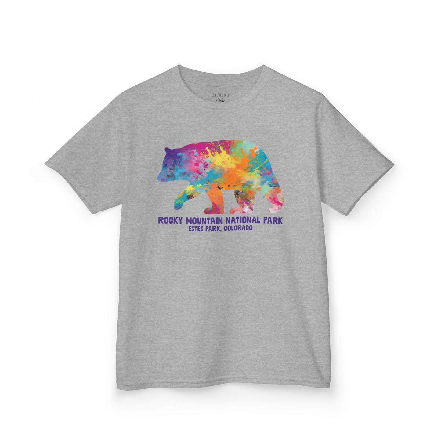 Splatter Art Bear | RMNP | Kids Heavy Cotton™ Tee