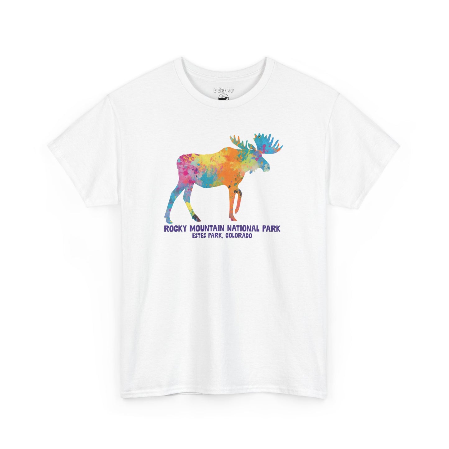 Splatter Art Moose | RMNP | Adult Cotton Tee