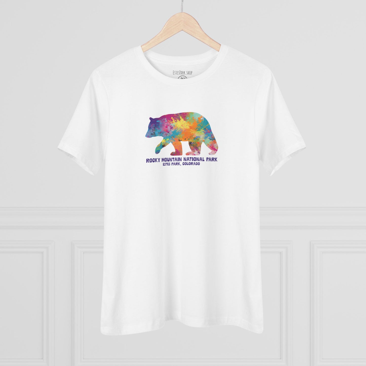 Splatter Art Bear | RMNP | Women's Cotton Tee
