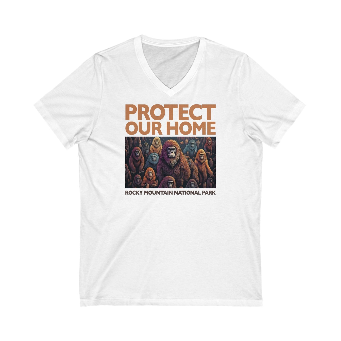 Protect Our Home | RMNP | Unisex Jersey Short Sleeve V-Neck Tee