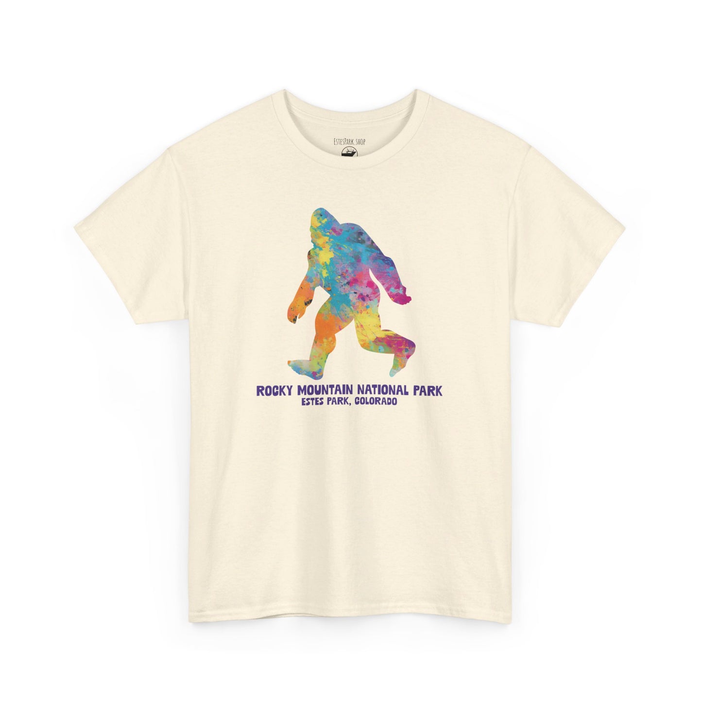 Splatter Art Bigfoot | RMNP | Adult Cotton Tee