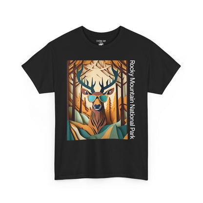 Majestic Elk Stare | Layered Paper | RMNP | Adult Cotton Tee