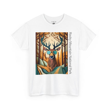 Majestic Elk Stare | Layered Paper | RMNP | Adult Cotton Tee