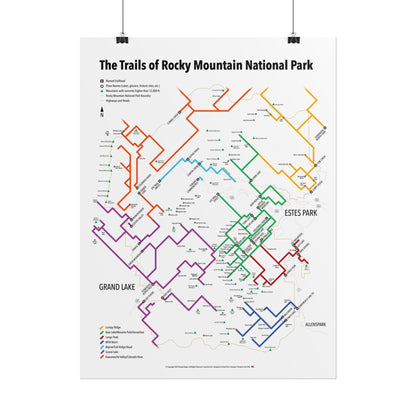 The Trails of Rocky Mountain National Park | RMNP | Rolled Posters