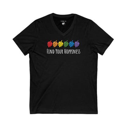 Find Your Hoppiness | Unisex Jersey Short Sleeve V-Neck Tee