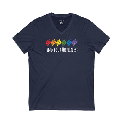 Find Your Hoppiness | Unisex Jersey Short Sleeve V-Neck Tee