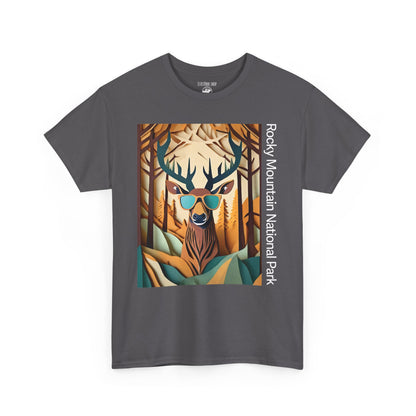 Majestic Elk Stare | Layered Paper | RMNP | Adult Cotton Tee