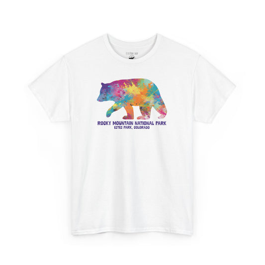 Splatter Art Bear | RMNP | Adult Cotton Tee